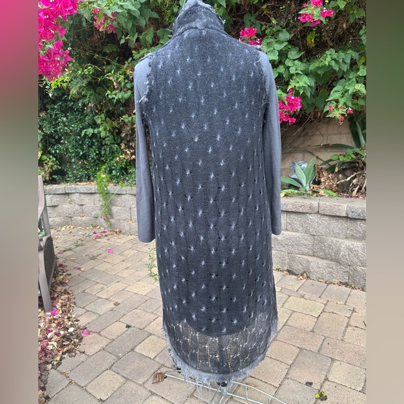 Unique Felted & Knit Long Sweater Vest - Picture 3 of 10